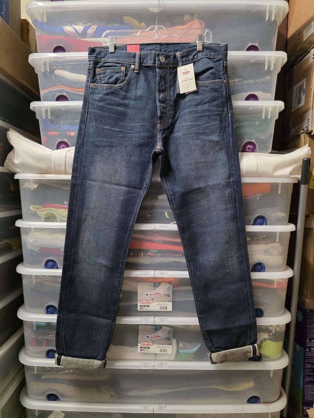 Levi's Men's Bundle Black Dark Wash Straight Regular Fit Denim Jeans 5-Pocket